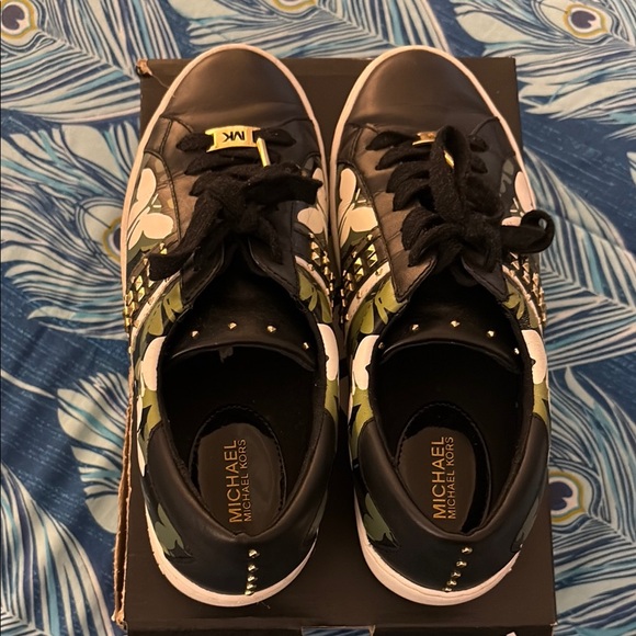Michael Kors Shoes Michael Kors Kids Black Floral Sneakers Poshmark